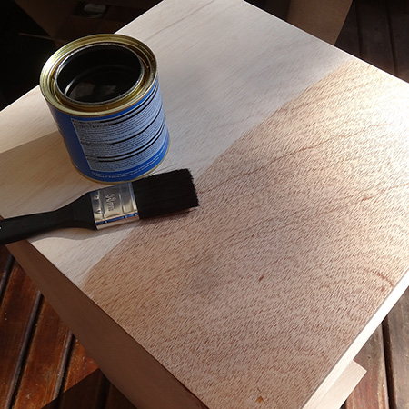 laptop tray or table, or TV table or coffee table finished with sealer