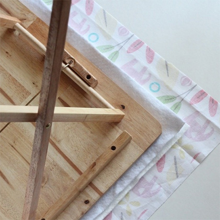 upholster fold up ironing board table