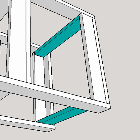 build frame for kitchen or dining banquette