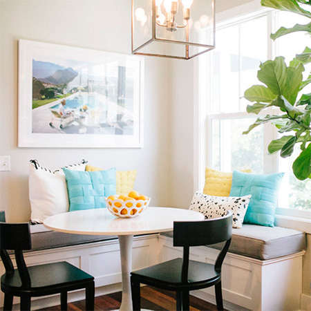 corner kitchen or dining banquette