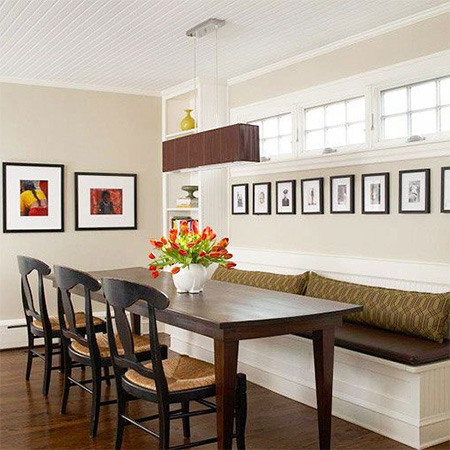 traditional kitchen or dining banquette