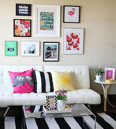stripes with striped rug in living rooms