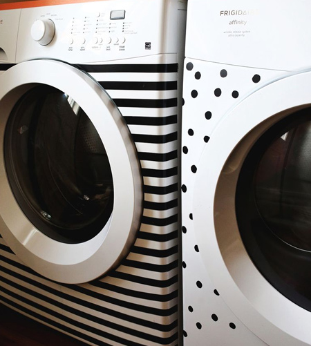 stripes with striped washing machine