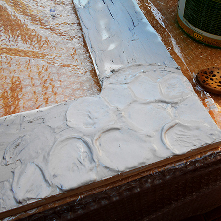Metallic silver designer mirror 