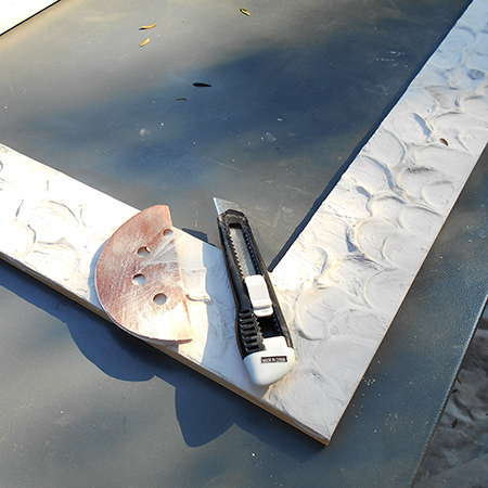 Metallic silver designer mirror 