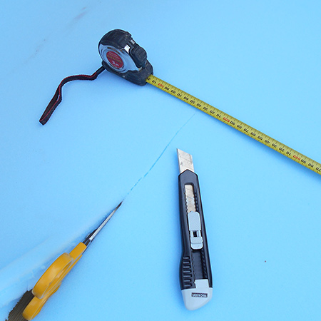 If you need to cut the foam 