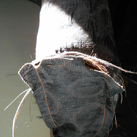 Adjust the fitting and re-pin until you have a tight fit and then sew, trim and finish the edges.&nbsp;