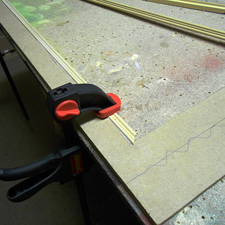 Glass memo board add moulding