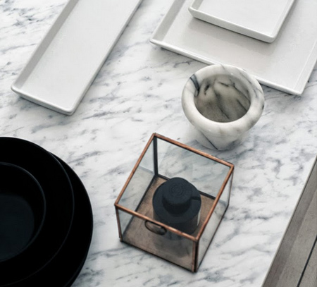 Turn average furniture into stunning statement pieces with contact self-adhesive marble design