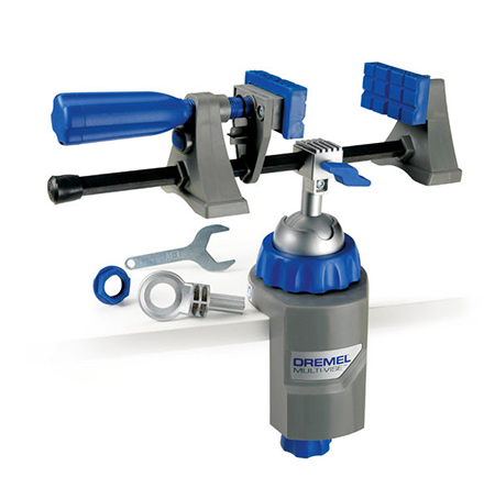 The telescoping tool stand holds tool, has on-board accessory storage and allow the cord to be safely stowed. 