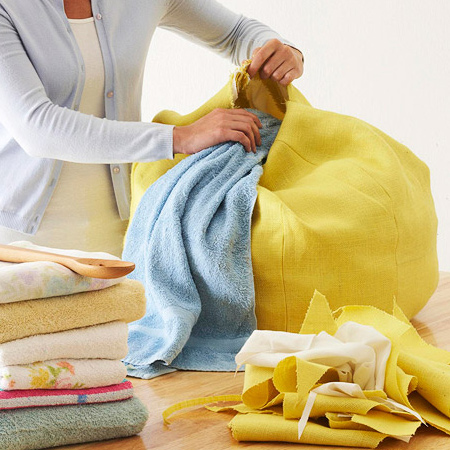 Sew up a comfortable pouf for your home