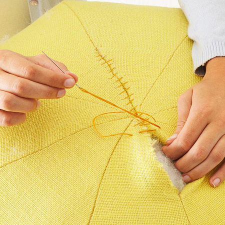 Sew up a comfortable pouf for your home