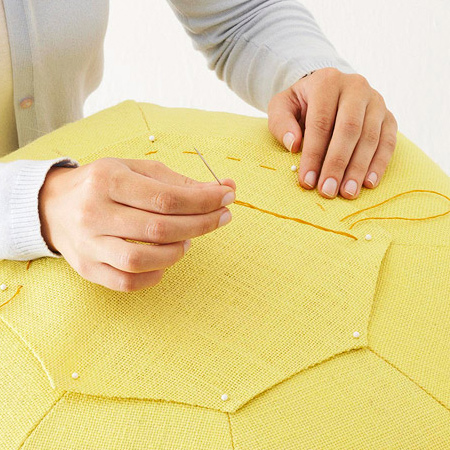 Sew up a comfortable pouf for your home