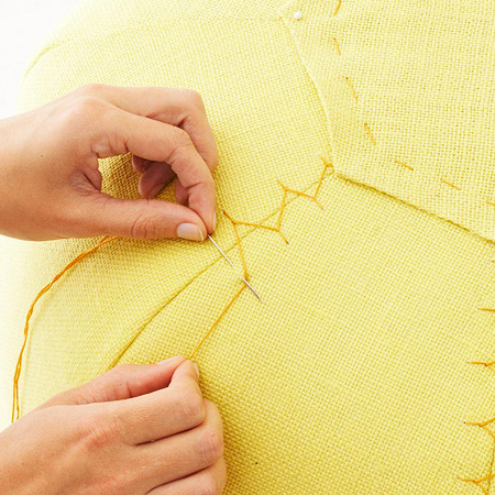 Sew up a comfortable pouf for your home