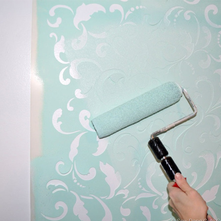 how to paint wall stencils