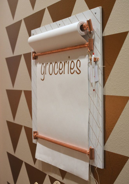 DIY ideas for brown paper grocery lists