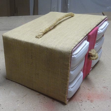100% recycled craft centre using plastic milk containers and cardboard boxes