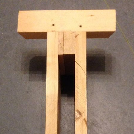 DIY self-supporting bicycle stand