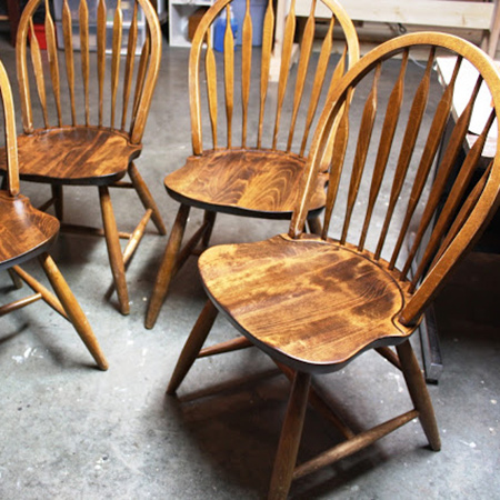 Cottage makeover for pine dining set