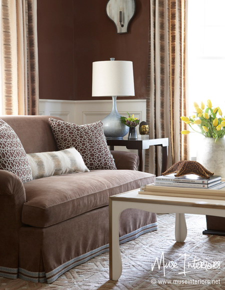 Use earthy colours and organic materials to warm up a home