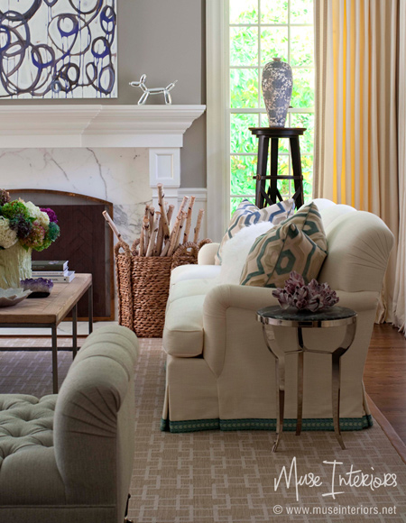Use earthy colours and organic materials to warm up a home