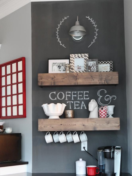 make chunky floating shelves