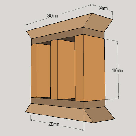 Glue the pedestal sections together and also use countersunk screws where possible. These will be invisible once the pieces are assembled.