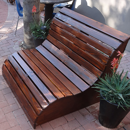 easy diy modern outdoor Garden bench or love seat