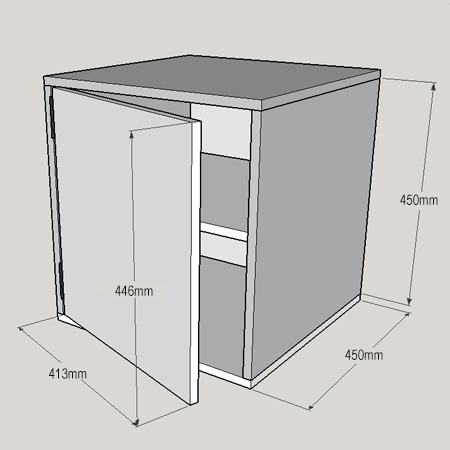 Modular cube desk for child's bedroom