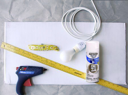 Quick and easy cardboard lampshade