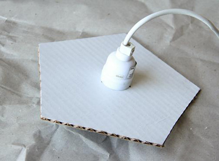 Quick and easy cardboard lampshade