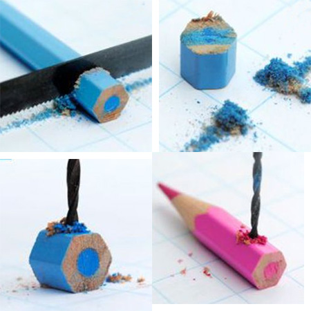 Colourful pencil necklace