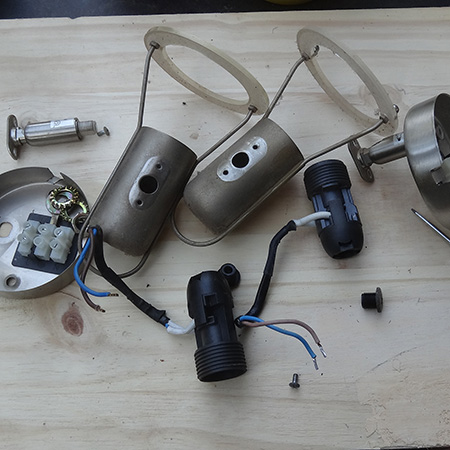 Turn paraffin hurricane lamps into LED lights