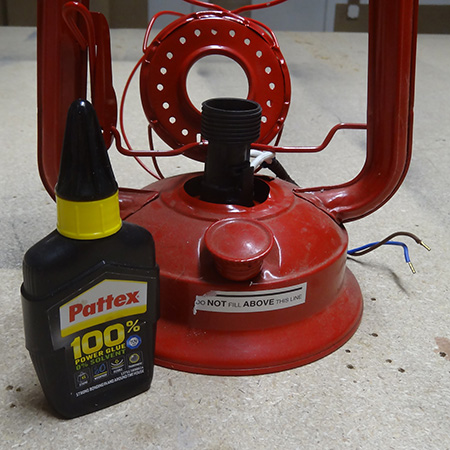 Turn paraffin hurricane lamps into LED lights