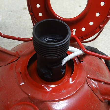 Turn paraffin hurricane lamps into LED lights