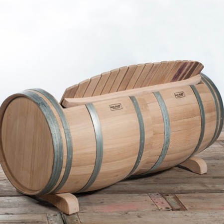 make DIY garden or outdoor furniture from wine barrels