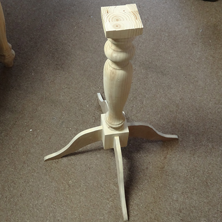 make diy leg for pedestal table