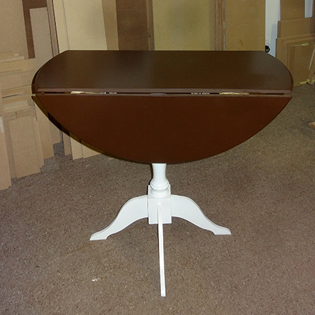 diy circular round drop leaf dining table flaps down