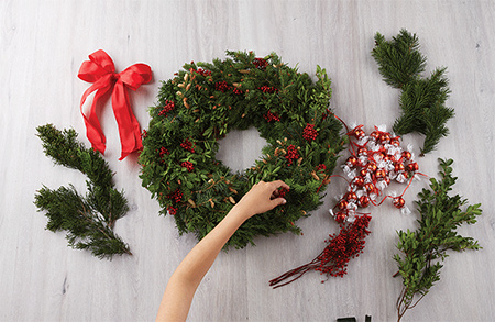 Welcome guests with a Lindor wreath