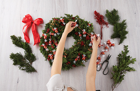 Welcome guests with a Lindor wreath