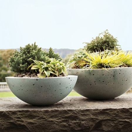  craft your own concrete garden planters