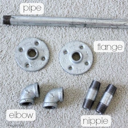 galvanised pipe to mount curtains