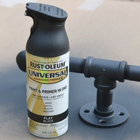 Rust-Oleum have a range of spray paint products that allow you to paint galvanised pipe