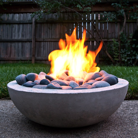 DIY casting concrete fire bowl
