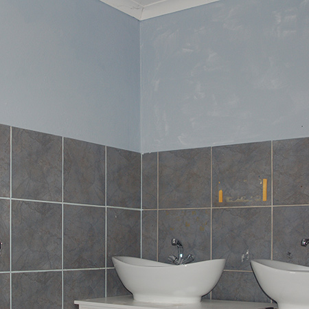 Using a matt paint helps to disguise blemishes and defects - making them almost disappear