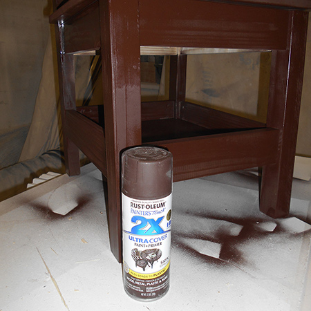 childs chair painted with rustoleum 2x spray paint