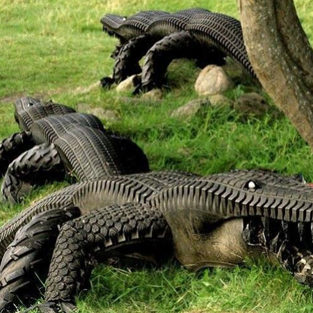 ideas for using old tyres