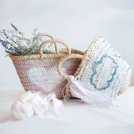 Spring baskets of dried, scented flowers