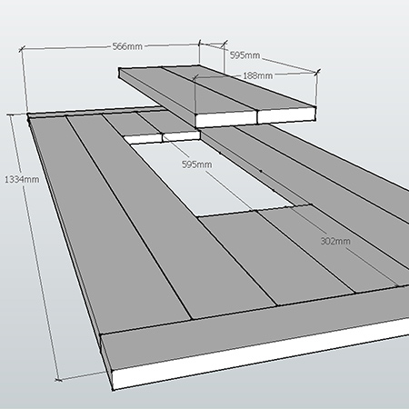 Outdoor table with ice box cooler