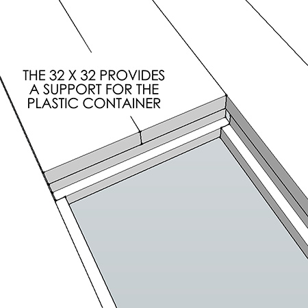 Outdoor table with ice box cooler